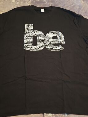 Black Graphic Word-Cloud T-Shirt